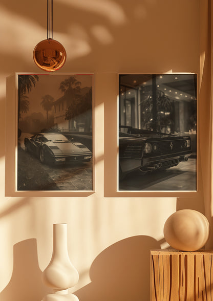 Framed Ferrari Dream artwork styled in a clean gallery wall layout

